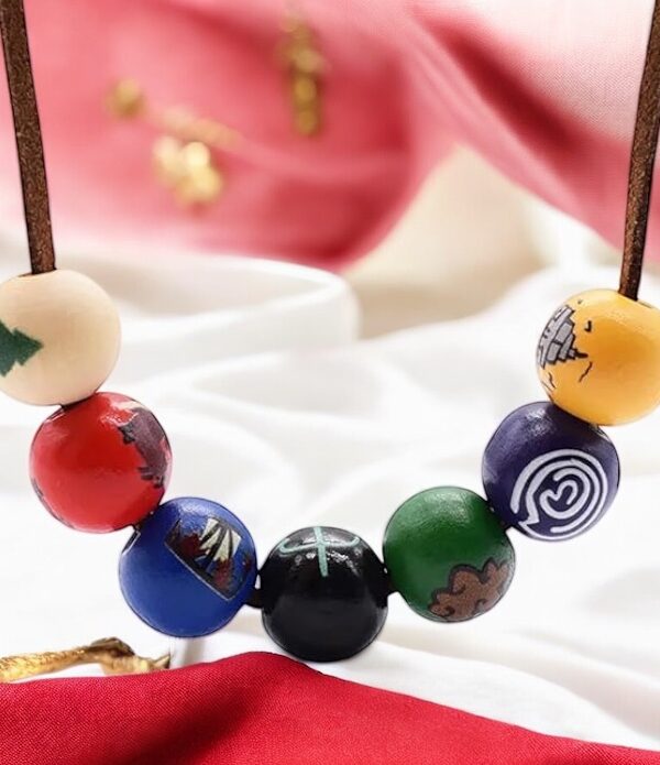 Camp H. Greek Mythology Wooden Bead Necklace